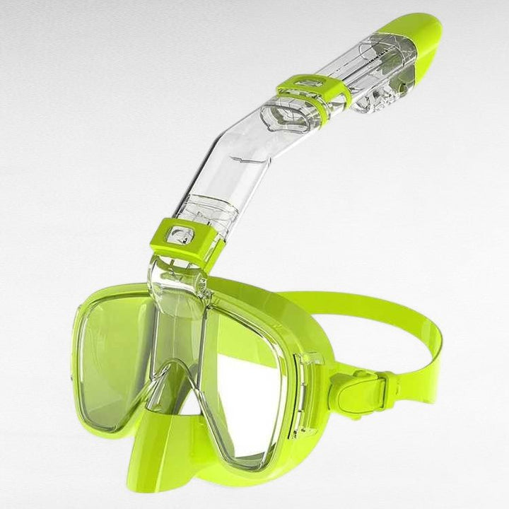 Sammenleggbar helmaske for snorkling, 180° sikt