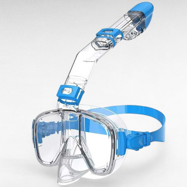 Sammenleggbar helmaske for snorkling, 180° sikt