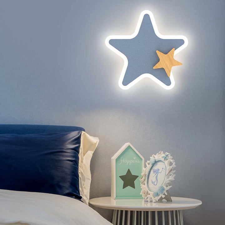 StellaNova Nattlampe for Barn | Nordisk LED Veggdekorasjon for en Drømmeaktig Atmosfære