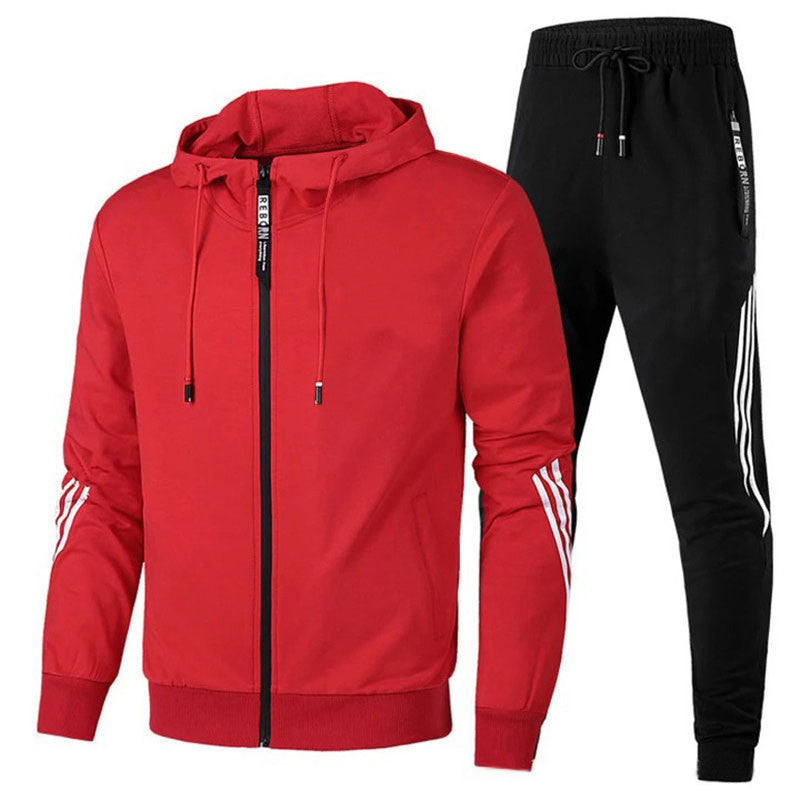 Sporty og varm herretreningsdress i ullblanding