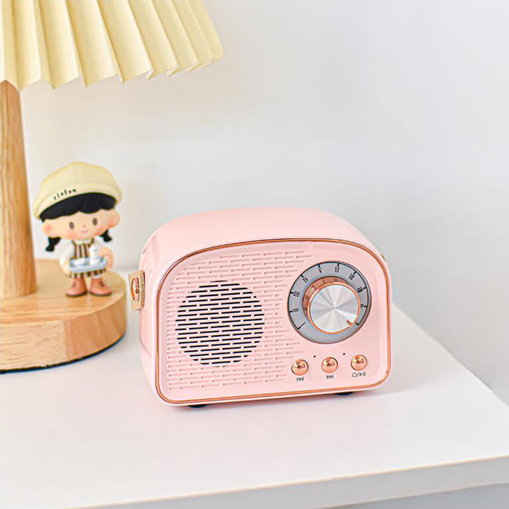 Sandsberg Retro Radio Bluetooth-høyttaler | Trådløs | Bærbar | Elegant lyd for hjemme og på farten