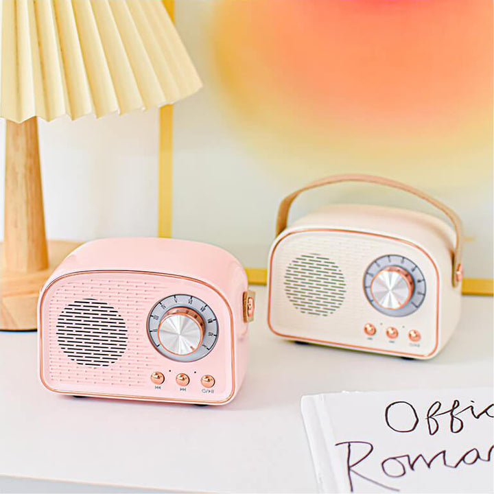 Sandsberg Retro Radio Bluetooth-høyttaler | Trådløs | Bærbar | Elegant lyd for hjemme og på farten