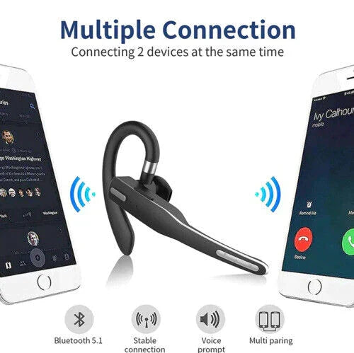 Trucker Dual Mic Bluetooth 5.1 Trådløst Headset med Støyreduksjon
