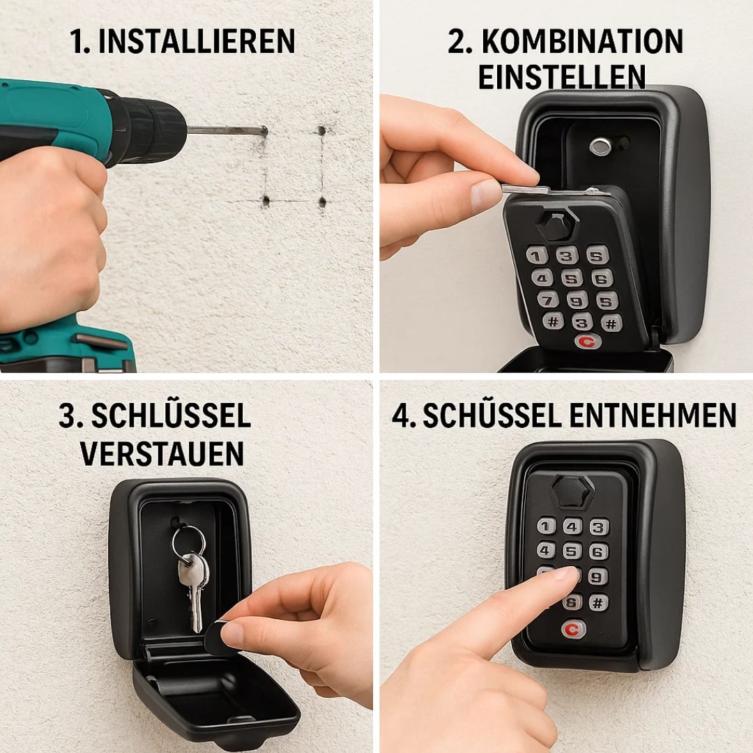 Utendørs Nøkkelboks | Nøkkelboks med Kode | SafeHaus