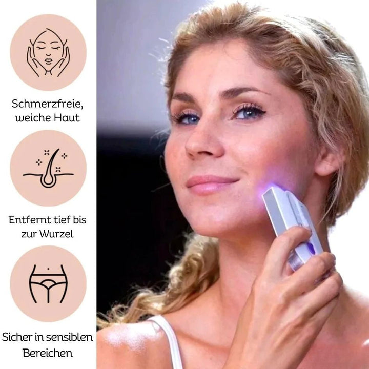 Laserhårfjerningsapparat | Elektrisk Barbermaskin for Skånsom Hårfjerning | SilkLaser