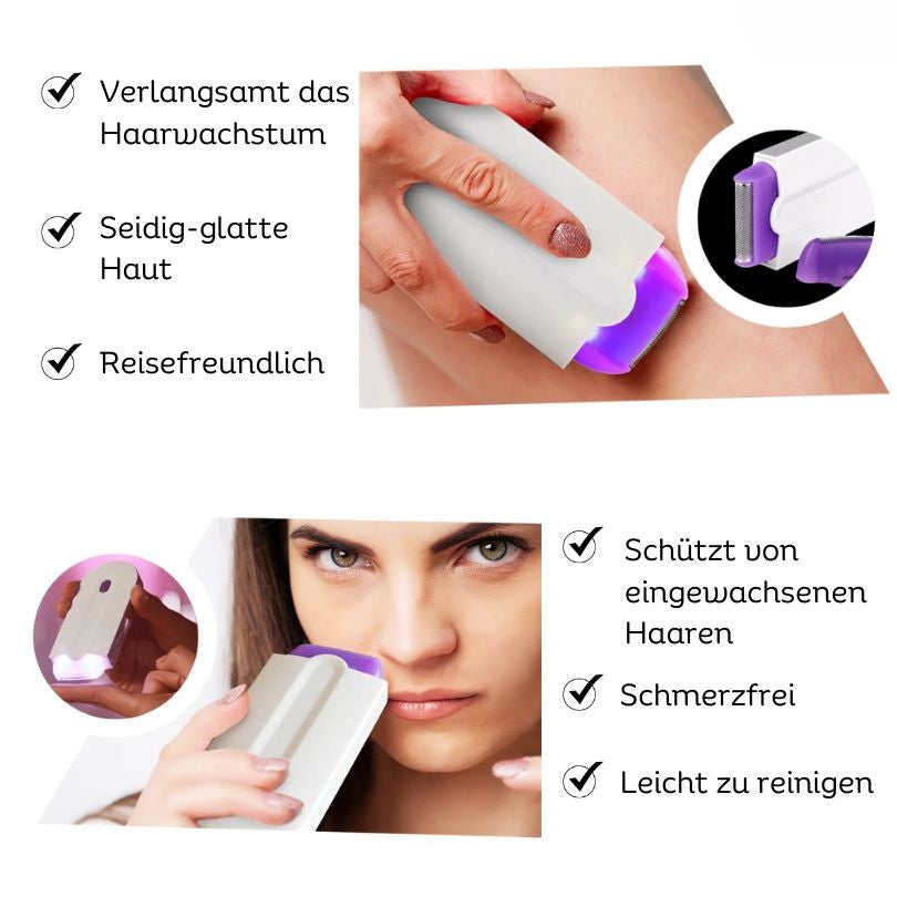 Laserhårfjerningsapparat | Elektrisk Barbermaskin for Skånsom Hårfjerning | SilkLaser