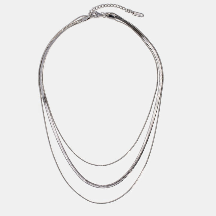 Elegant flerlags sølvhalskjede