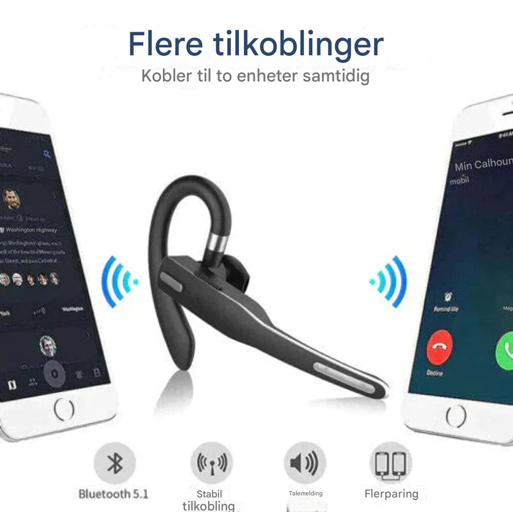 Bluetooth 5.1 geräuschreduzierendes Headset mit doppelten Mikrofonen für Männer