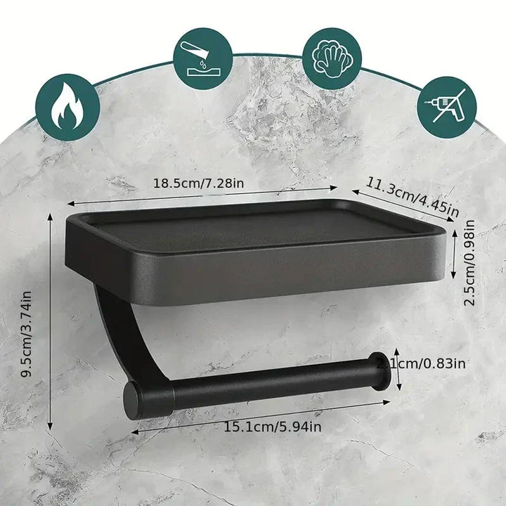 Toalettpapirholder med Hylle – Stalux