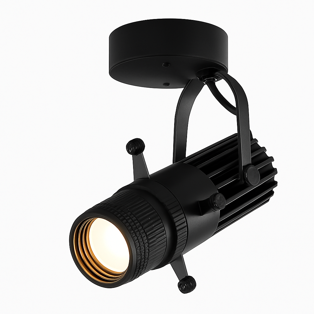 Dreibar LED-spot med justerbar åpning