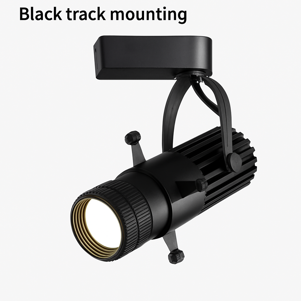 Dreibar LED-spot med justerbar åpning