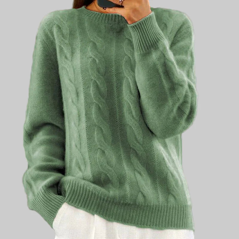 Warm knitted sweater for women – Cozy layered piece