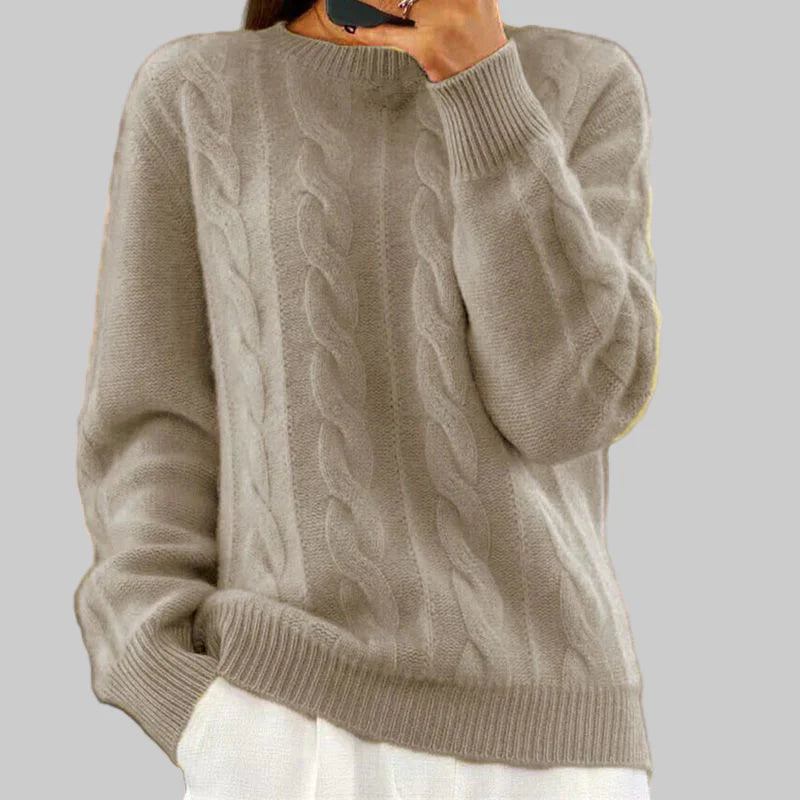 Warm knitted sweater for women – Cozy layered piece