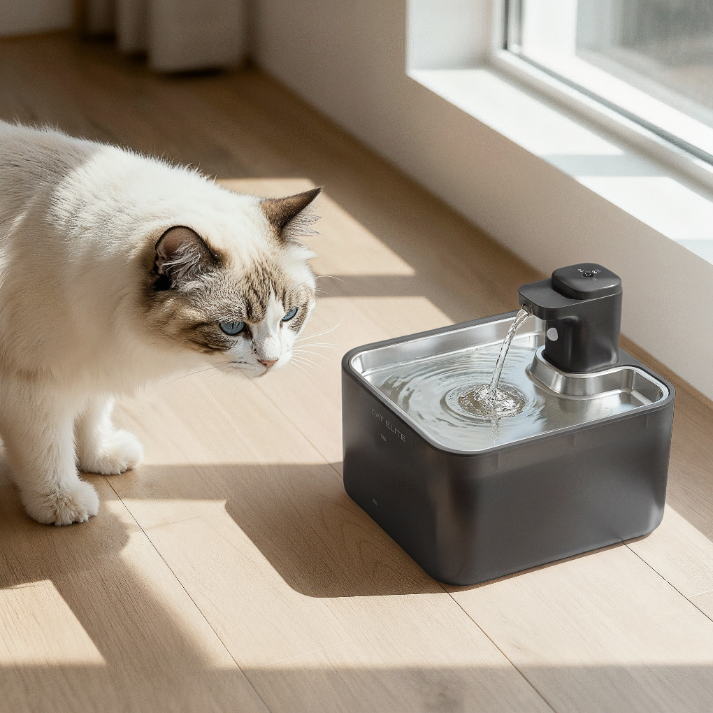 Trådløs vannfontene for katter