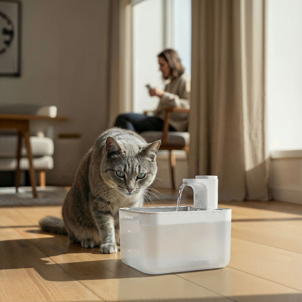 Trådløs vannfontene for katter