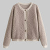 Knapp-cardigan for kvinner – Mykt lag med Statement Texture