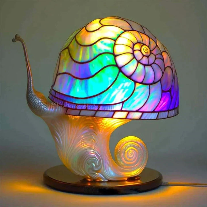 Fortryllende bordlampe med glassmaleri – DreamGlow