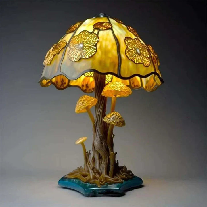 Fortryllende bordlampe med glassmaleri – DreamGlow