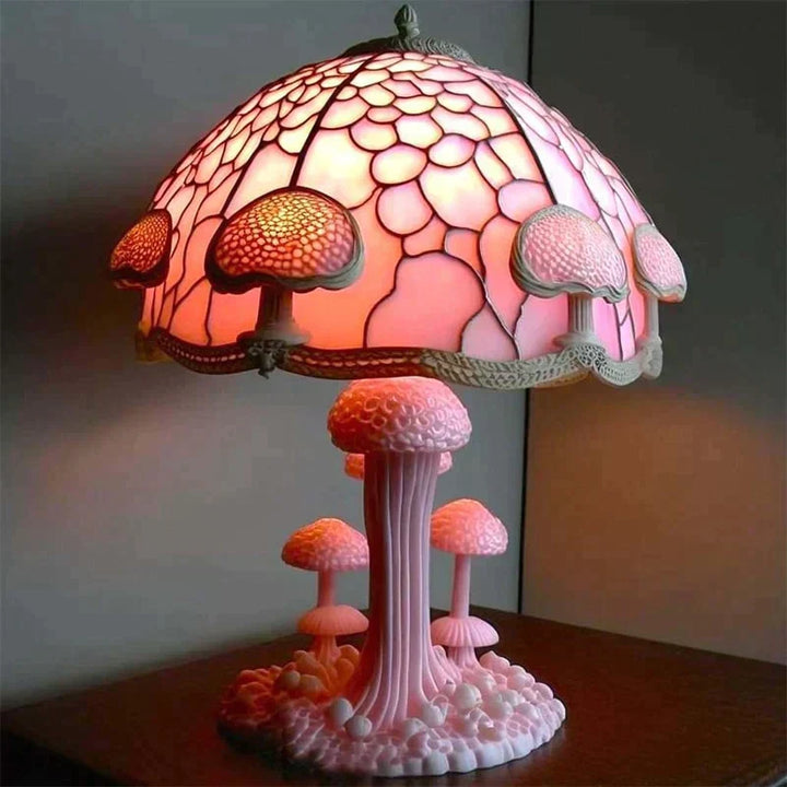 Fortryllende bordlampe med glassmaleri – DreamGlow