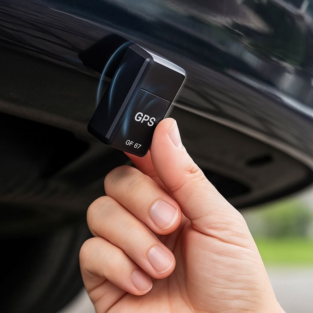 Magnetisk GPS-sporer for bil og bagasje