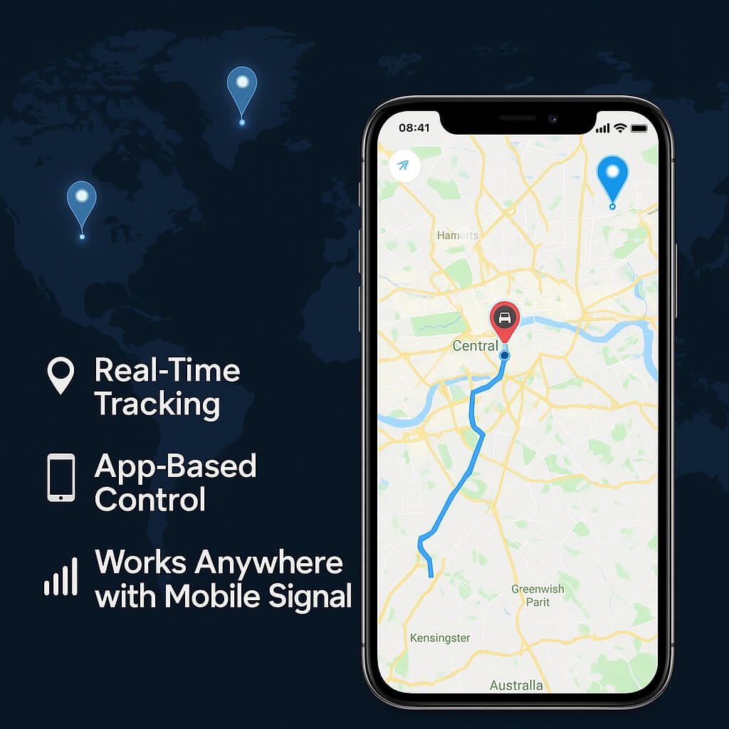 Magnetisk GPS-sporer for bil og bagasje