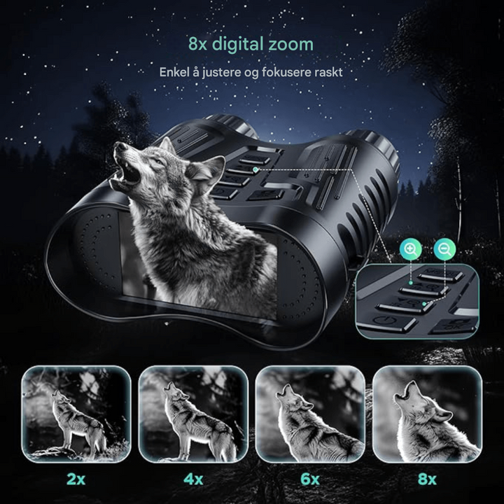 Ultra HD nattsyns-kikkert med IR