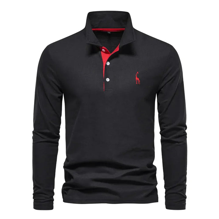 Long-sleeved Piqué Shirt for Men