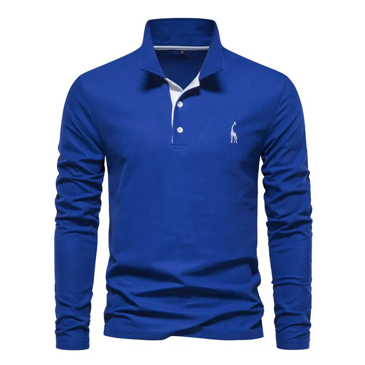 Long-sleeved Piqué Shirt for Men