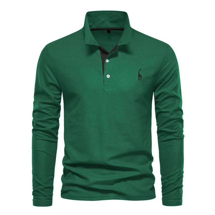 Long-sleeved Piqué Shirt for Men