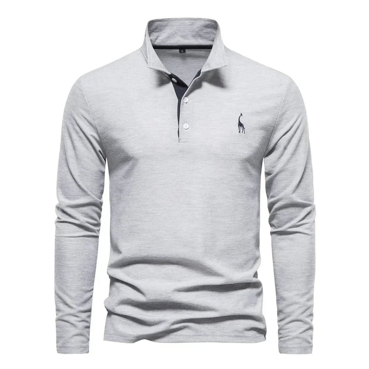 Long-sleeved Piqué Shirt for Men