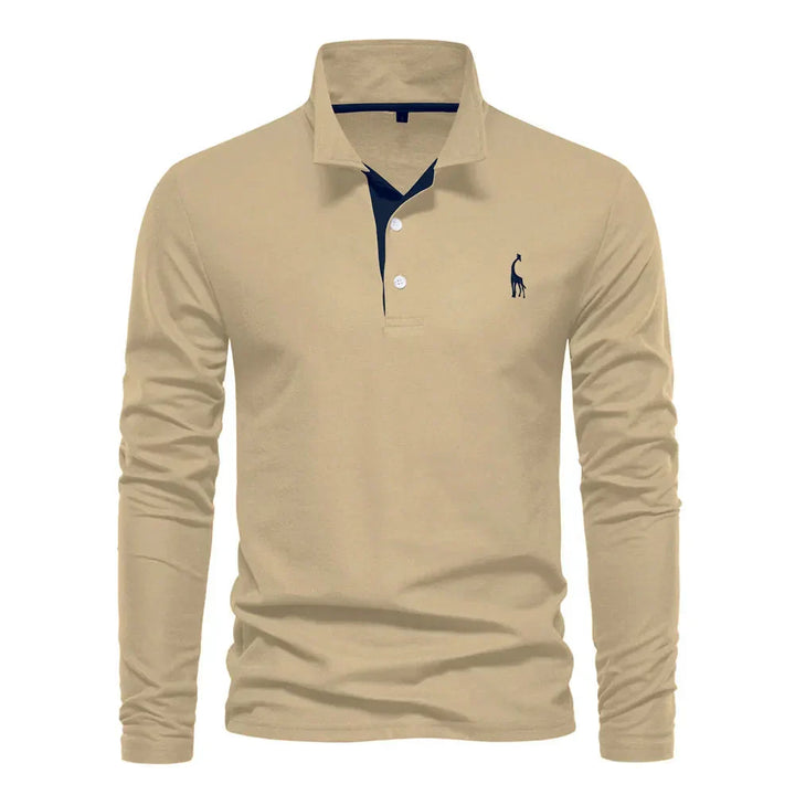 Long-sleeved Piqué Shirt for Men
