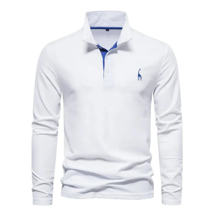 Long-sleeved Piqué Shirt for Men