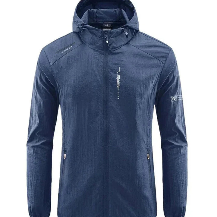 Ultralight, wind- and sunproof summer jacket with hood for men