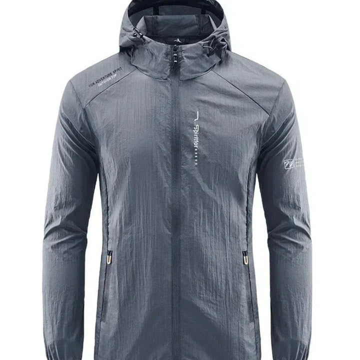 Ultralight, wind- and sunproof summer jacket with hood for men