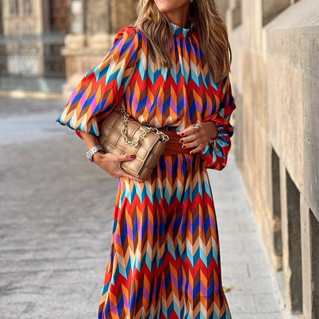 Kvinnes Tie-Dye Print Kjole