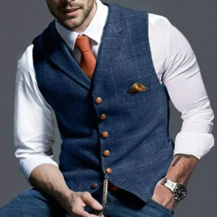 Vintage vest for menn – klassisk arv med lagdelt stil