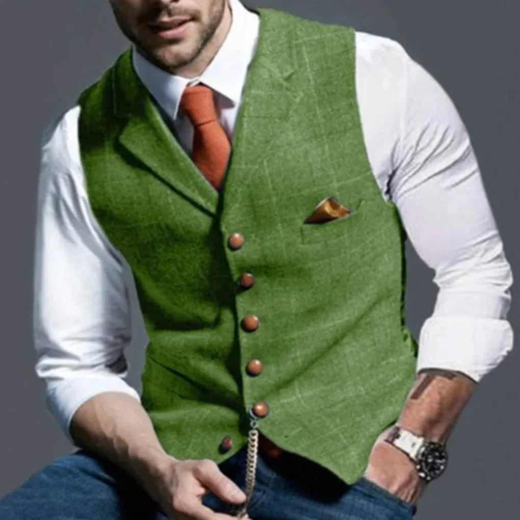 Vintage vest for menn – klassisk arv med lagdelt stil