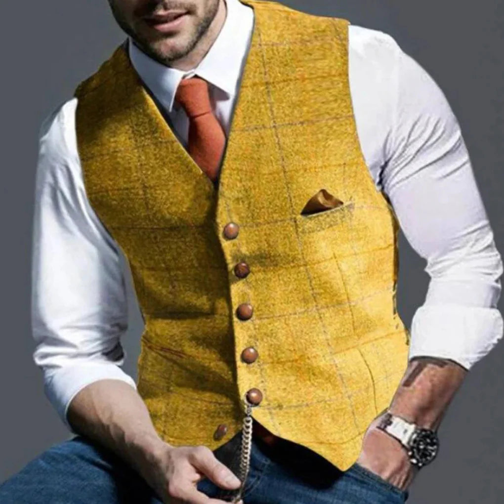 Vintage vest for menn – klassisk arv med lagdelt stil
