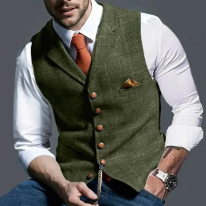 Vintage vest for menn – klassisk arv med lagdelt stil