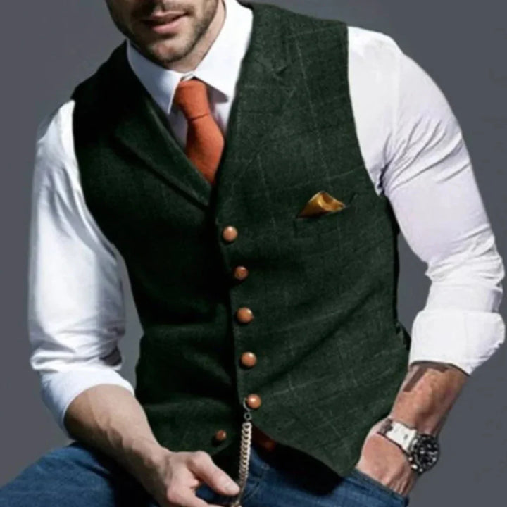 Vintage vest for menn – klassisk arv med lagdelt stil
