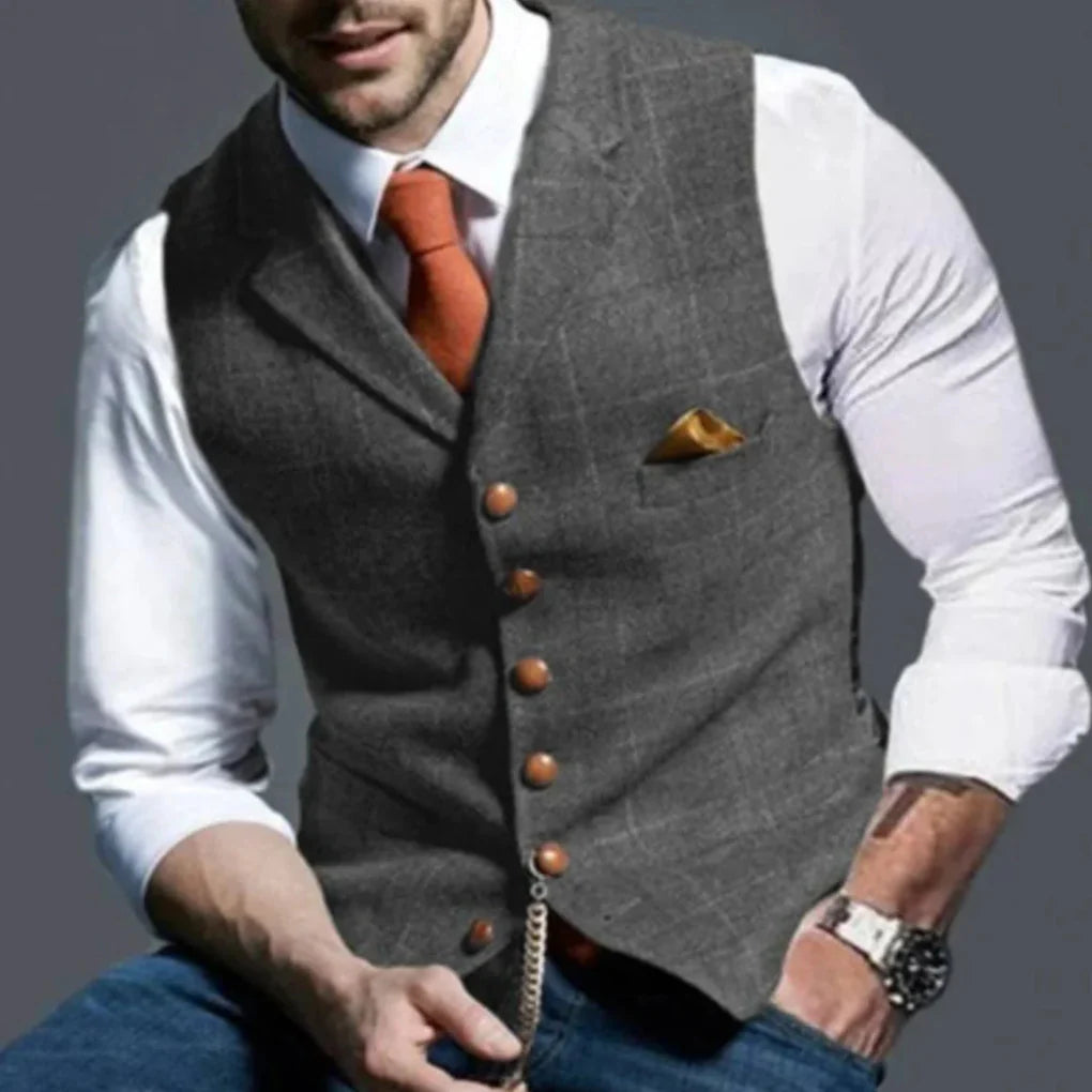 Vintage vest for menn – klassisk arv med lagdelt stil