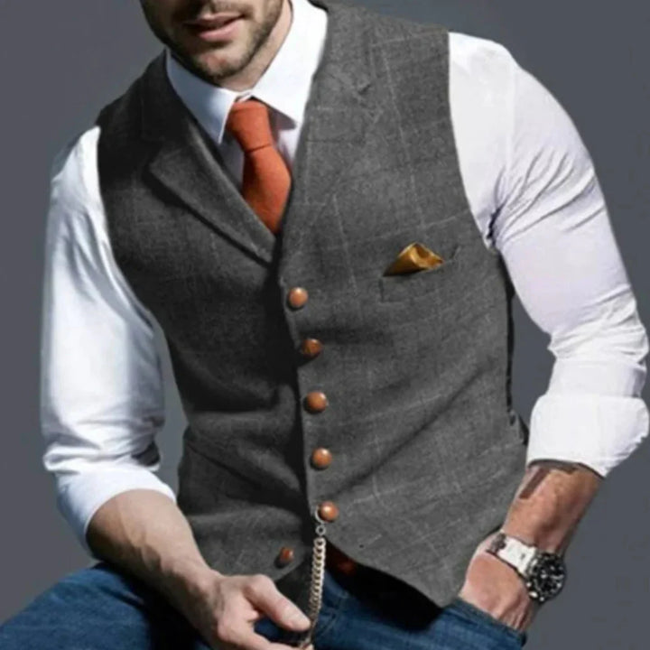 Vintage vest for menn – klassisk arv med lagdelt stil