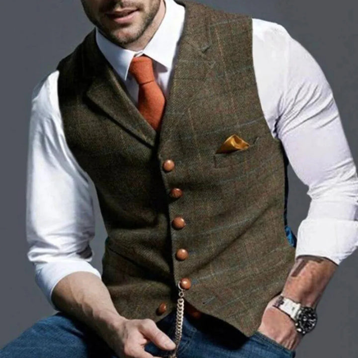 Vintage vest for menn – klassisk arv med lagdelt stil