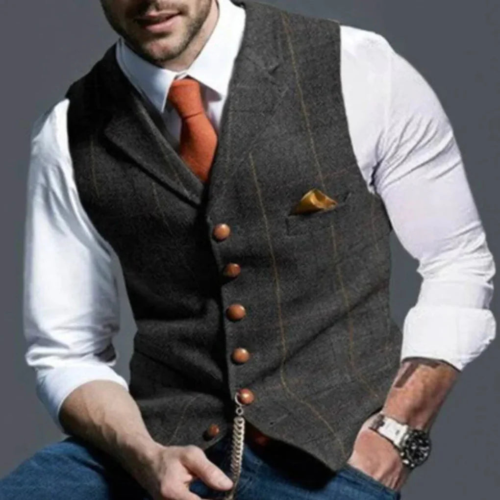 Vintage vest for menn – klassisk arv med lagdelt stil