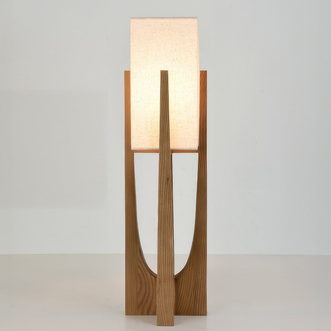 Gulvlampe i valnøtt | Minimalistisk og koselig