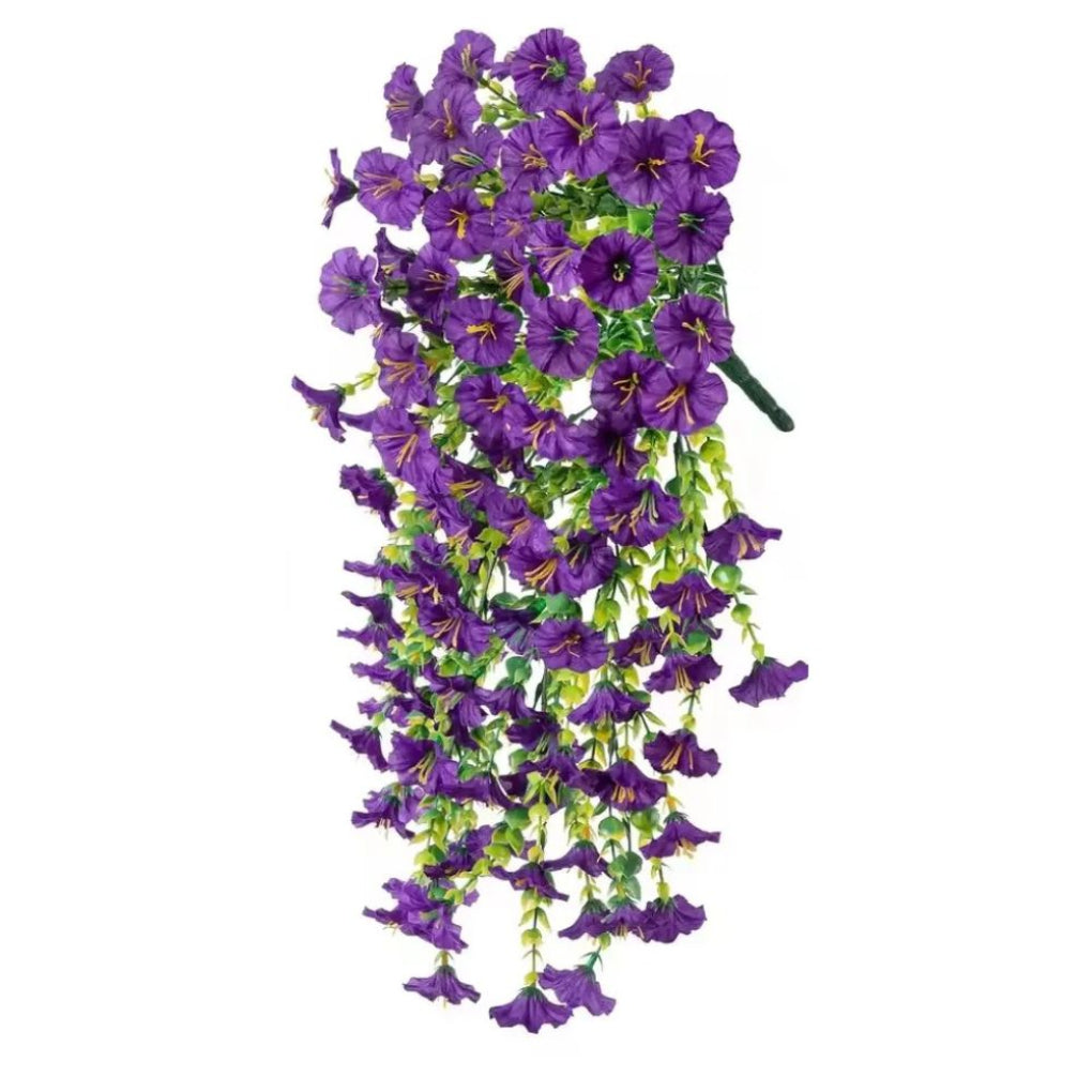 UV-bestandig kunstig hengende dekorasjon for morgenfrueblomster
