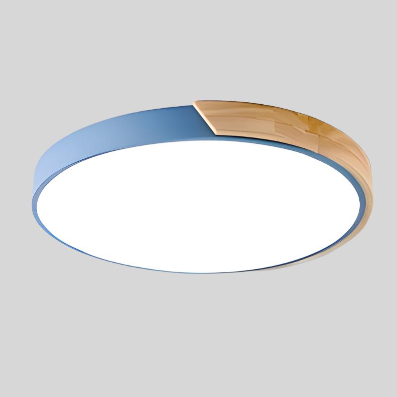 Rund Nordic Macaron-taklampe i tre