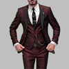Three-piece linen suit for men